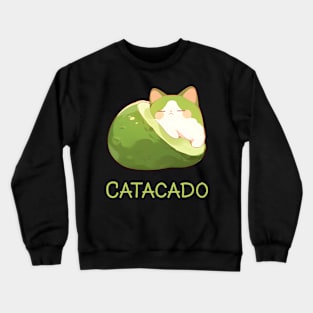 Catacado Funny Avocado Kawaii Cat Lover Crewneck Sweatshirt